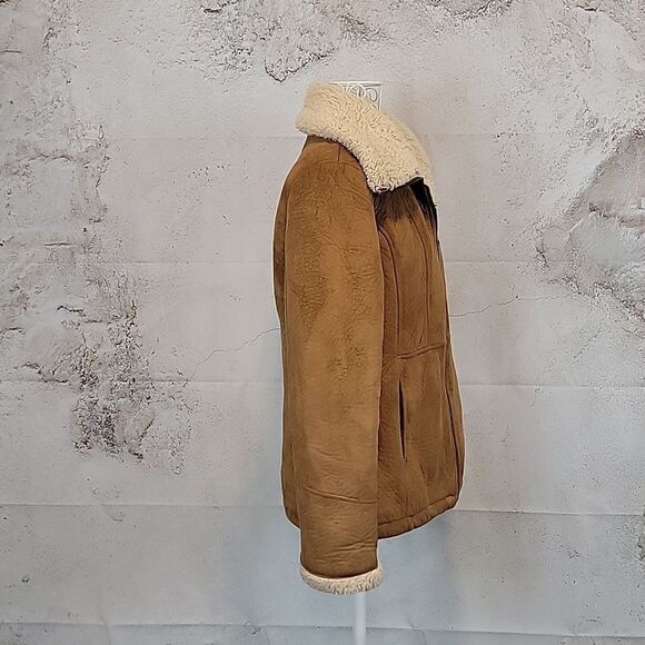 Big Chill faux shearling jacket - camel color Women's Size M - Picture 5 of 10